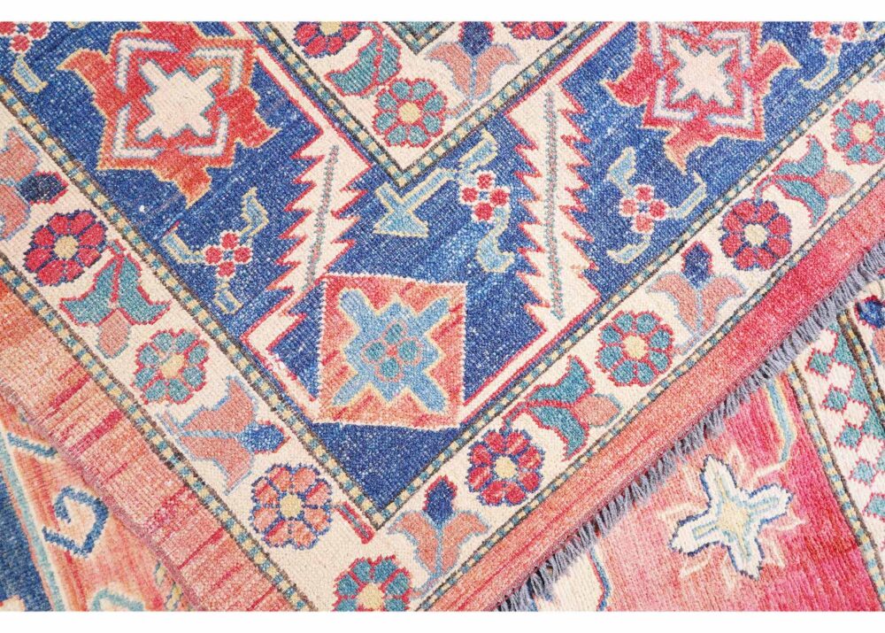 Exclusive Sherwan Red-Blue 8x6 Rug - Hand-Knotted with WoolCotton - Rugs Turkey