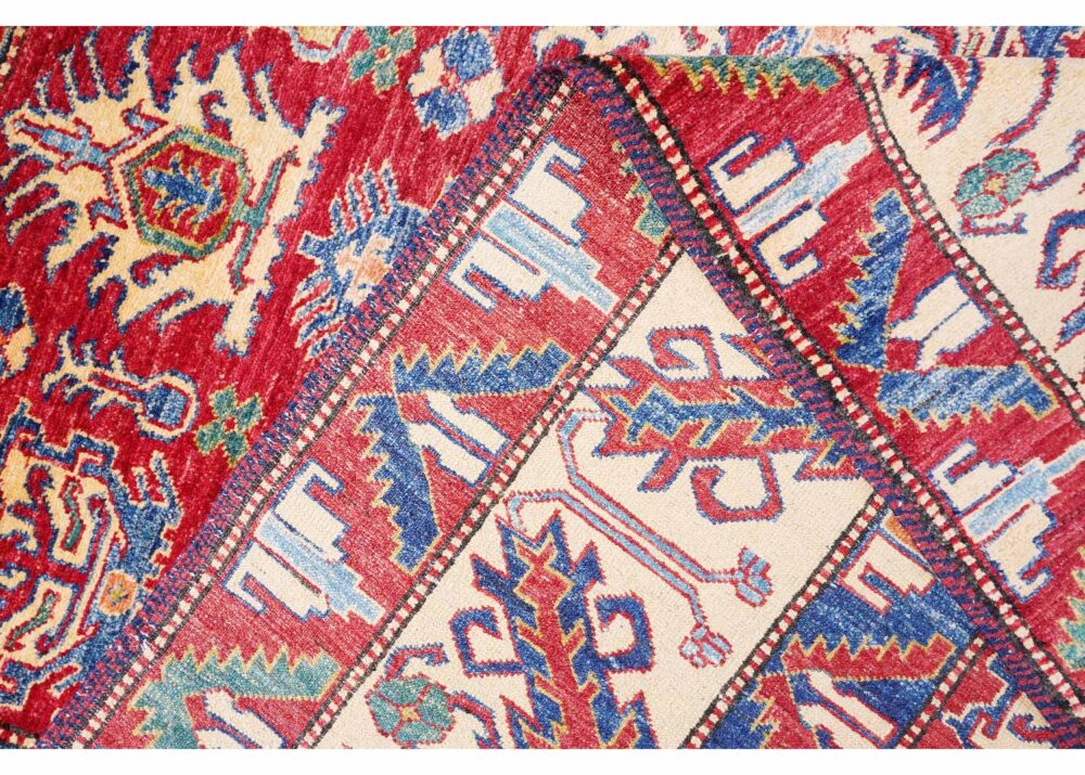 Hand-Knotted Bedroom Red Traditional Rug - 9.7x7.3 ft Sherwan - Rugs Turkey