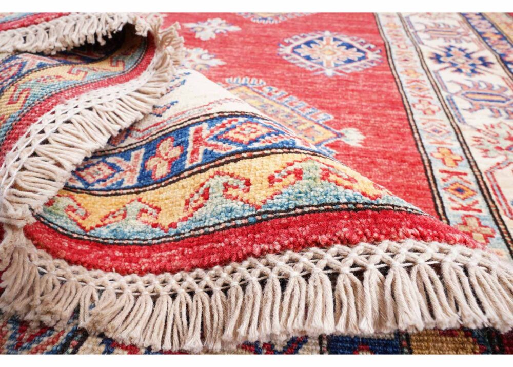 High-End Red Beige Rug - Hand-knotted Traditional Sherwan 7.3x6 ft - Rugs Turkey