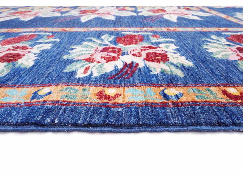 High-end Horgan Blue Area Rug - Traditional Floral Pattern 8.2x5.7 ft - Rugs Turkey