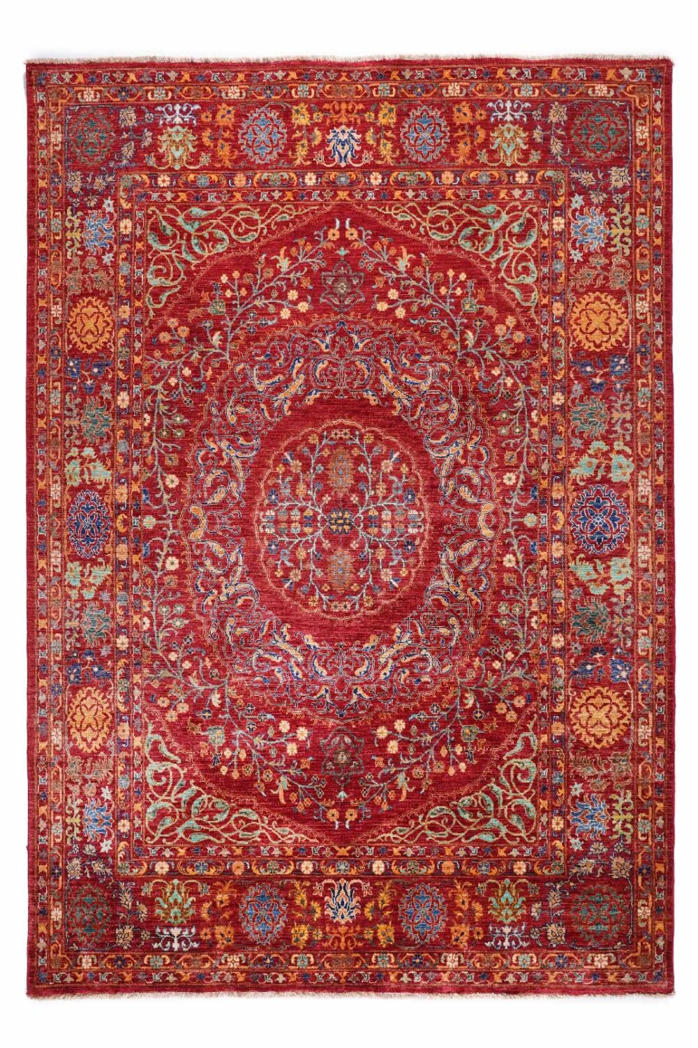 High-end Red Rug for Living Room 8x5.8 ft Traditional Memluk - Rugs Turkey