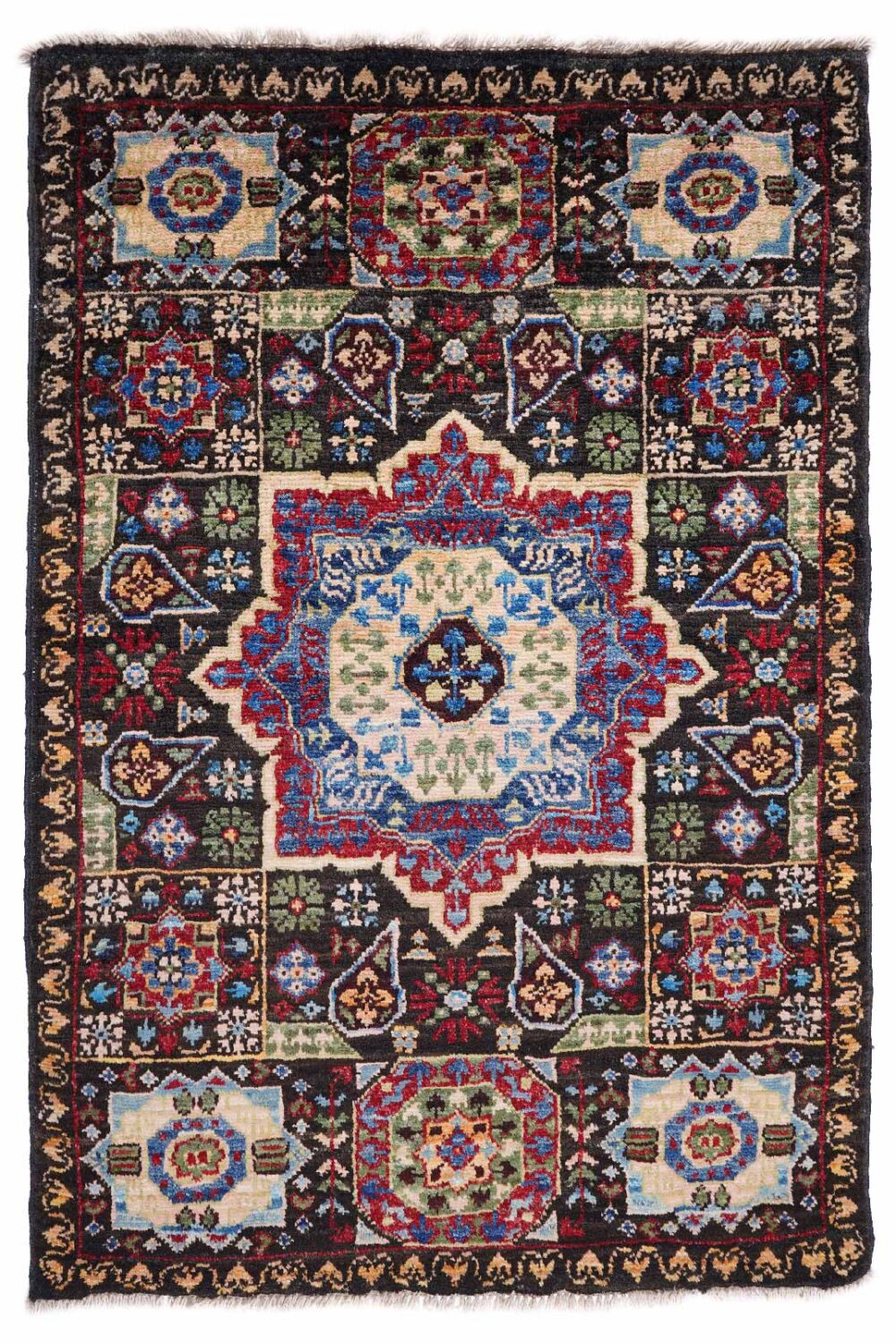 High-end Small Area Rug - Brown-Red Traditional Memluk 3x2 ft - Rugs Turkey