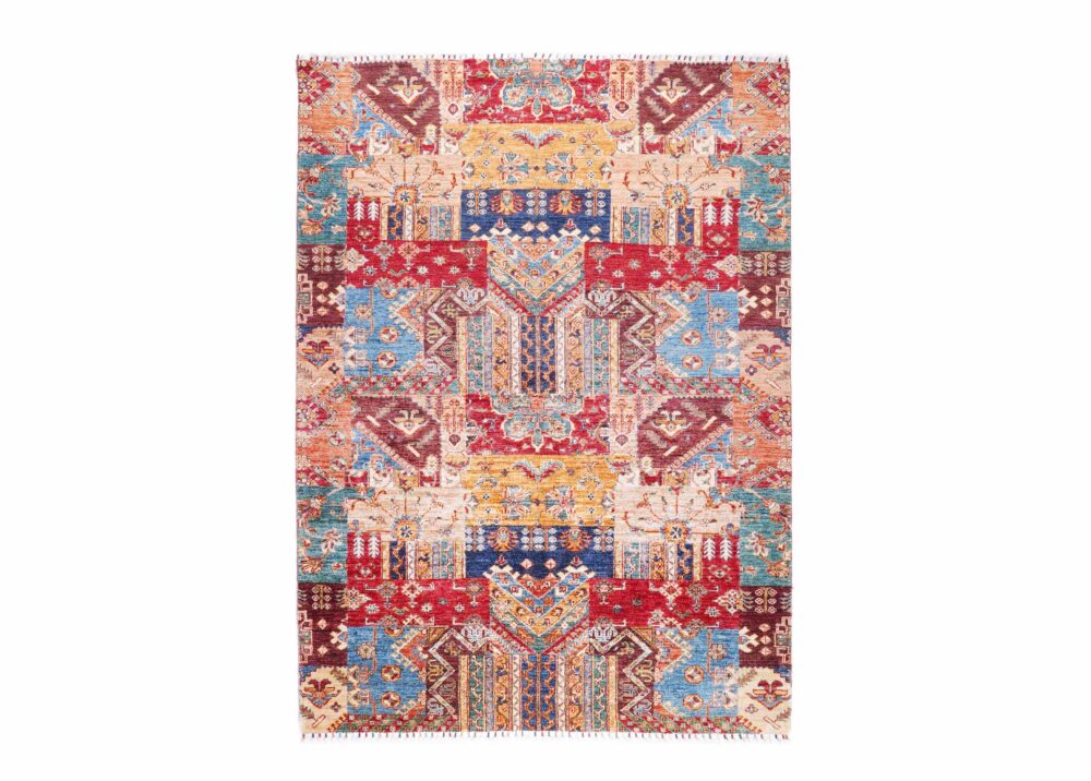 High-end Traditional Horcan Multicolored Rug - 7.9x6.3 ft Hand-Knotted - Rugs Turkey