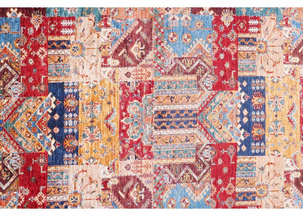 High-end Traditional Horcan Multicolored Rug - 7.9x6.3 ft Hand-Knotted - Rugs Turkey