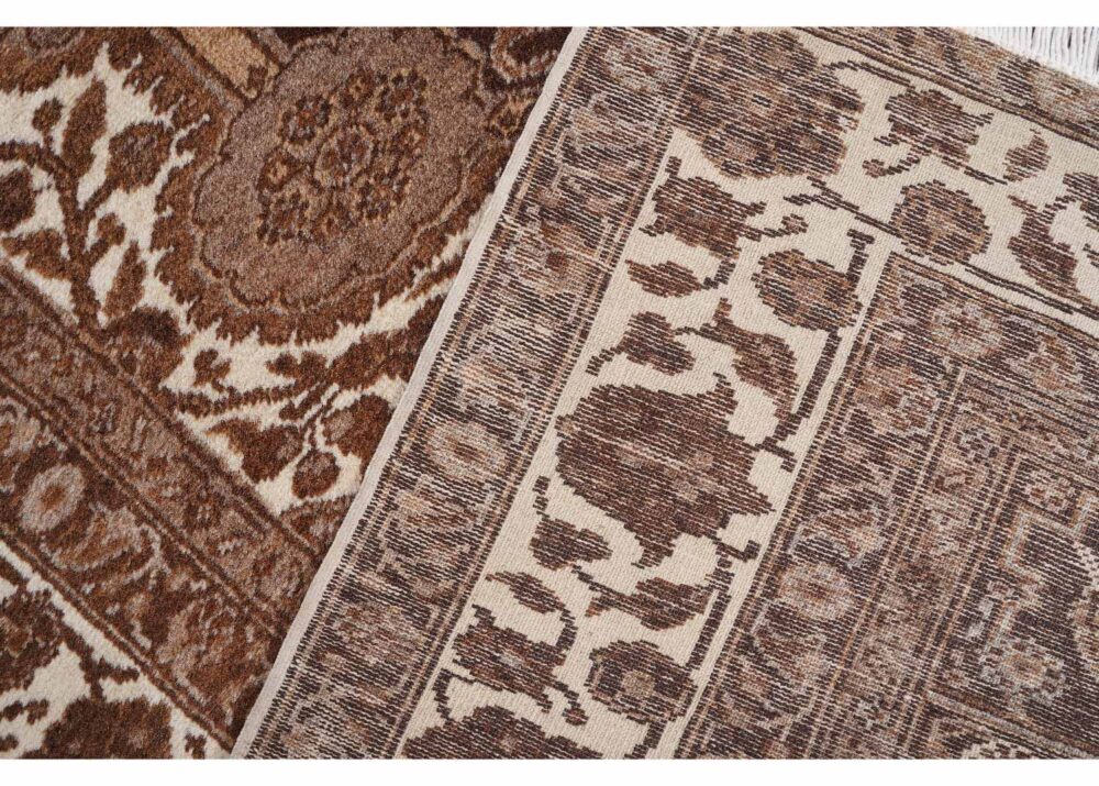 Kayseri Naturel Brown Beige Area Rug Traditional Oriental 6.5x4.7 ft - Rugs Turkey