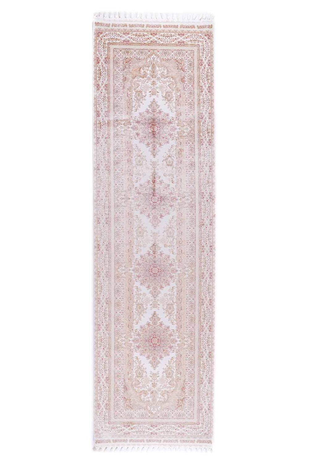 Luxury Medallion Rose Gold Table Runner 10x3 ft Machine-Made - Rugs Turkey