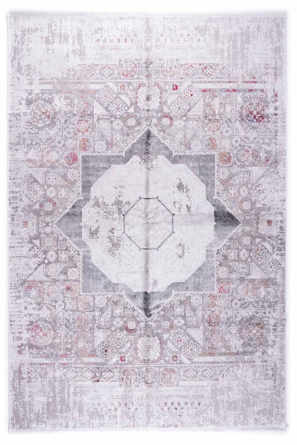 Modern Grey Rug Living Room Memluk for High Traffic Areas 6.5x9.5 ft - Rugs Turkey