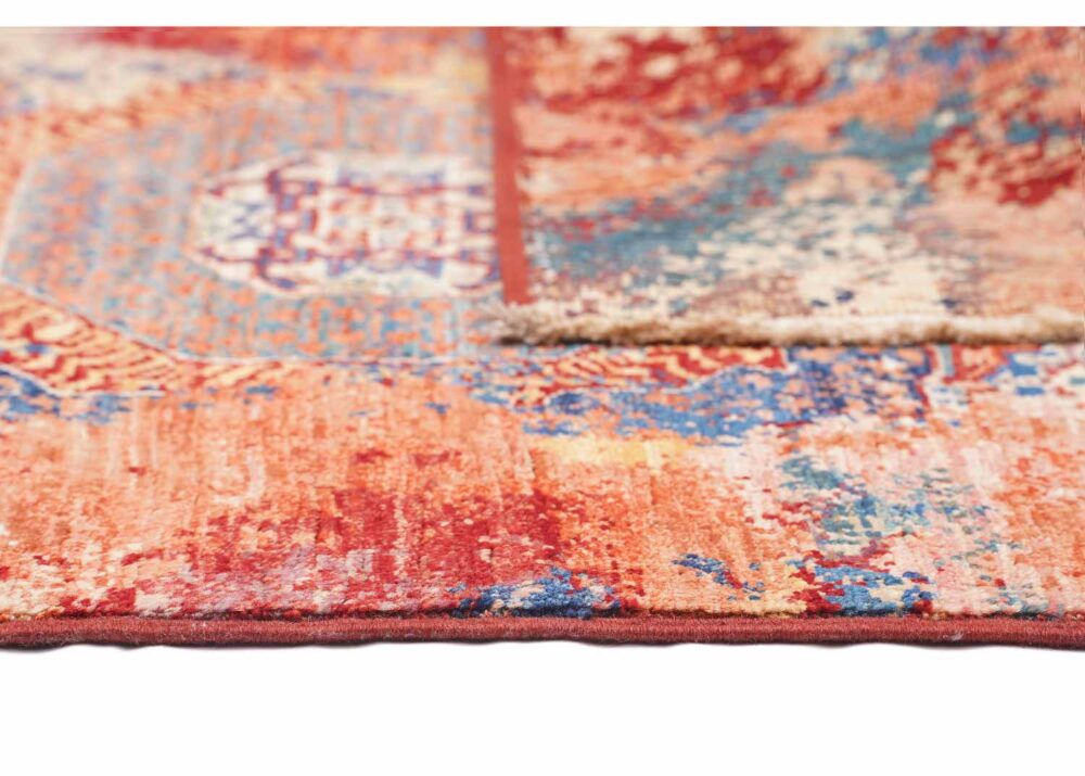 Modern Memluk Red and Orange Area Rugs 3.9x2.7 Traditional - Rugs Turkey