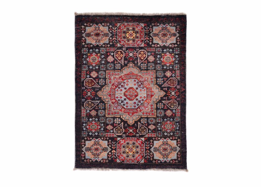 Premium Memluk Dark Brown Rug 2.8x2 ft - Traditional Geometric - Rugs Turkey