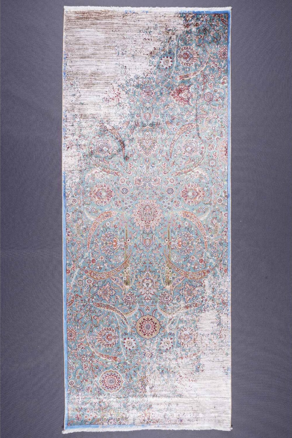 Premium Modern Living Room Rug 6.5x2.6 ft Machine-Made Medallion Runner - Rugs Turkey