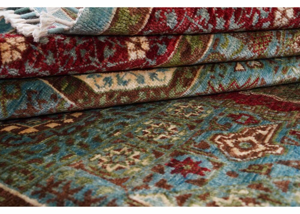 Premium Traditional Entry Rug Indoor, Outdoor Red-Green Memluk 6x5 ft - Rugs Turkey - Rugs Turkey