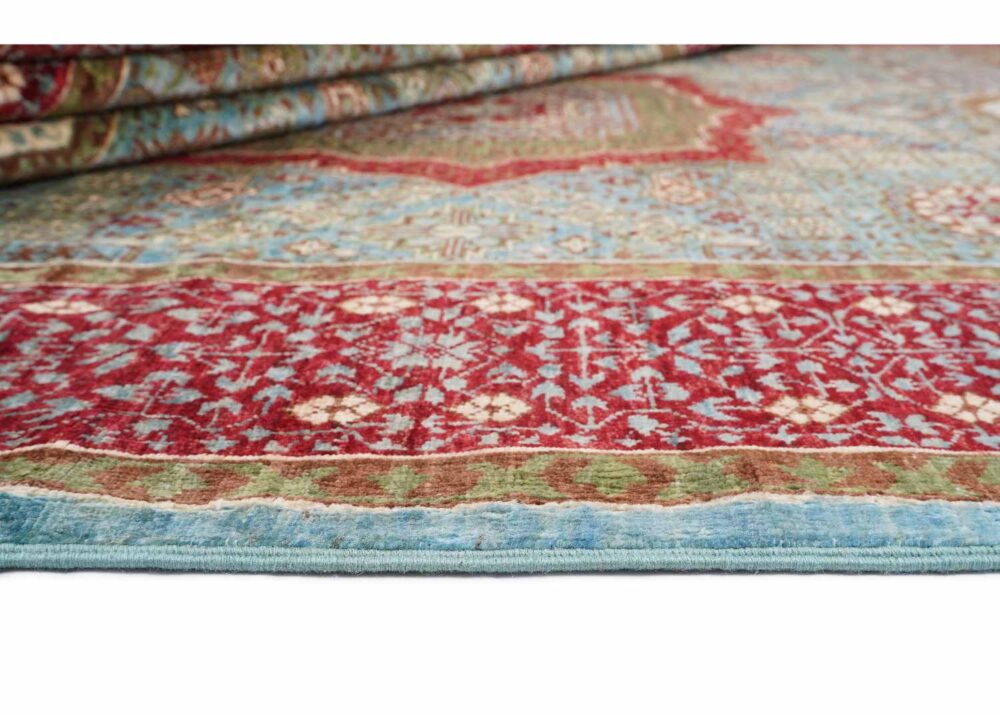 Premium Traditional Entry Rug Indoor, Outdoor Red-Green Memluk 6x5 ft - Rugs Turkey - Rugs Turkey