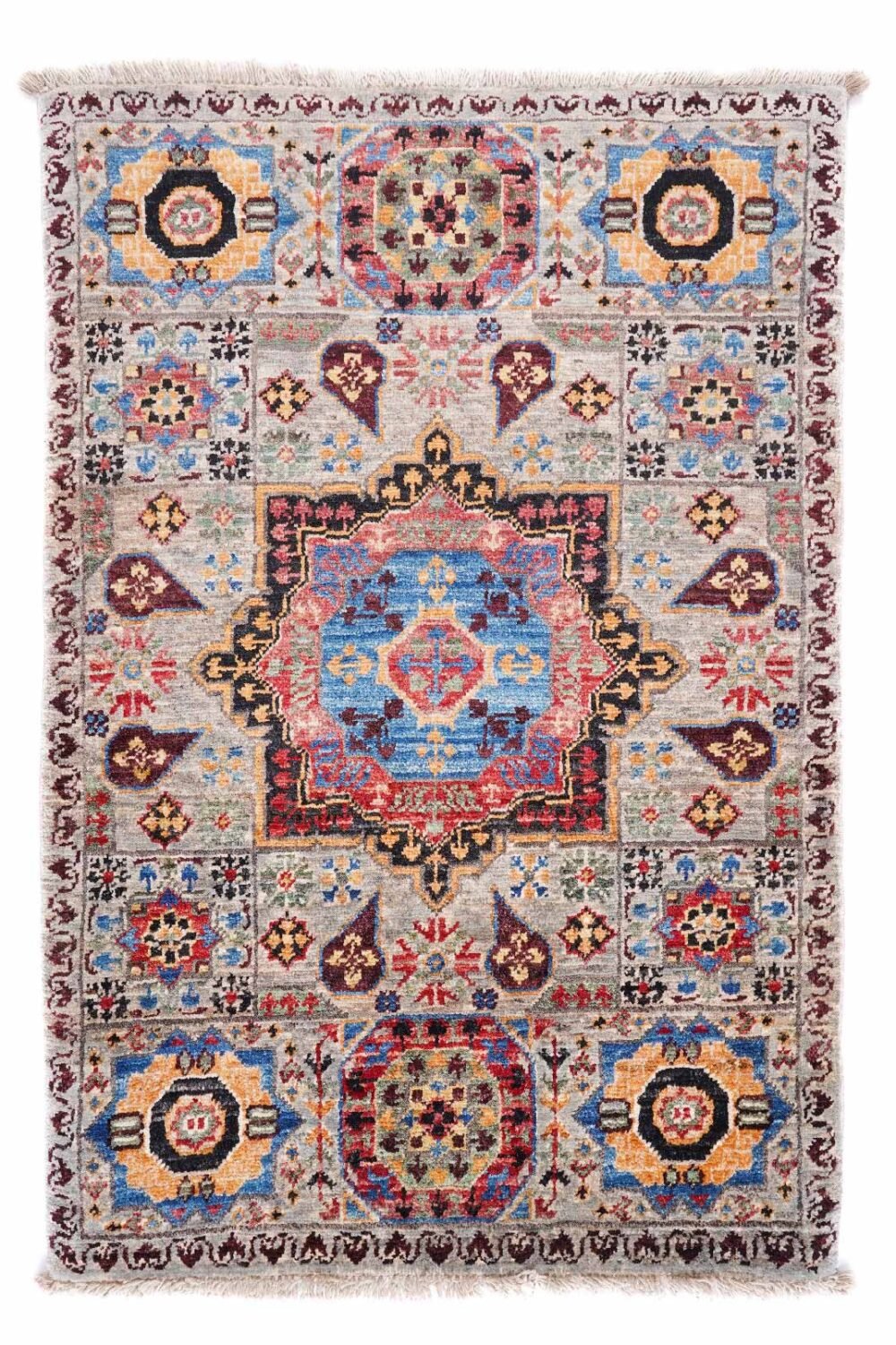 Small Rugs for Living Room Traditional Grey Memluk 2.9x1.9 ft - Rugs Turkey