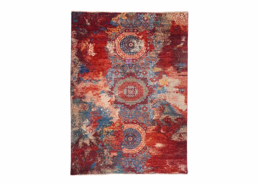 Stylish Multicolor Wool Area Rugs 6.4x4.8 ft Traditional Modern Memluk - Rugs Turkey