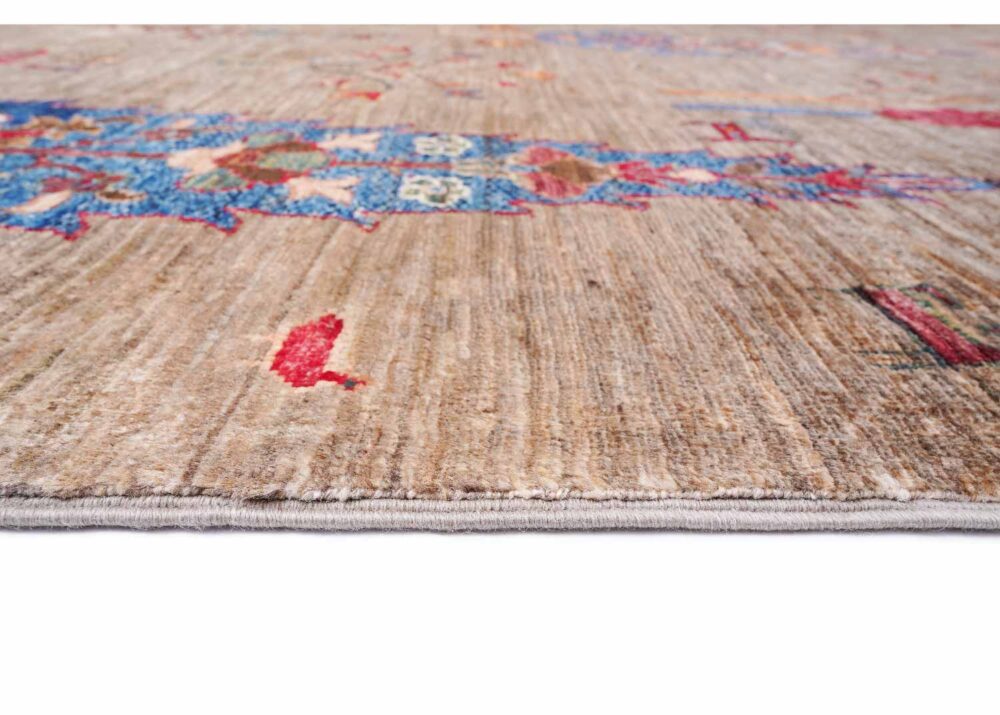 Sultani Brown Tree Rug 8.2x5.7 ft Hand-Knotted Traditional WoolCotton - Rugs Turkey