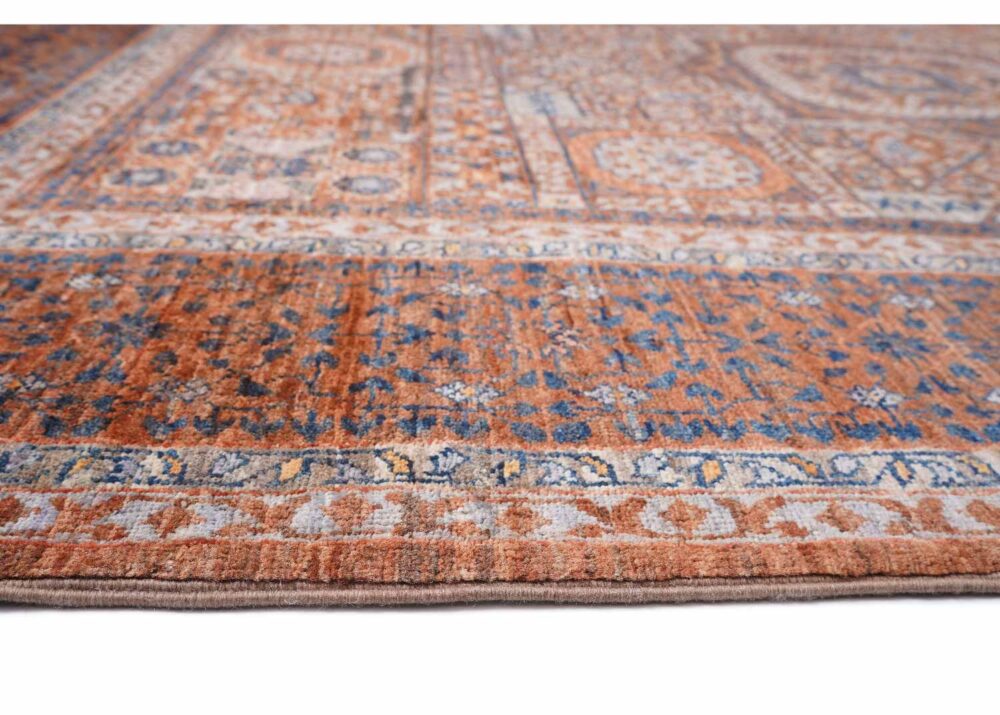 Traditional Geometric Brown Area Rugs 6.5x4.8 ft Hand-knotted Memluk - Rugs Turkey