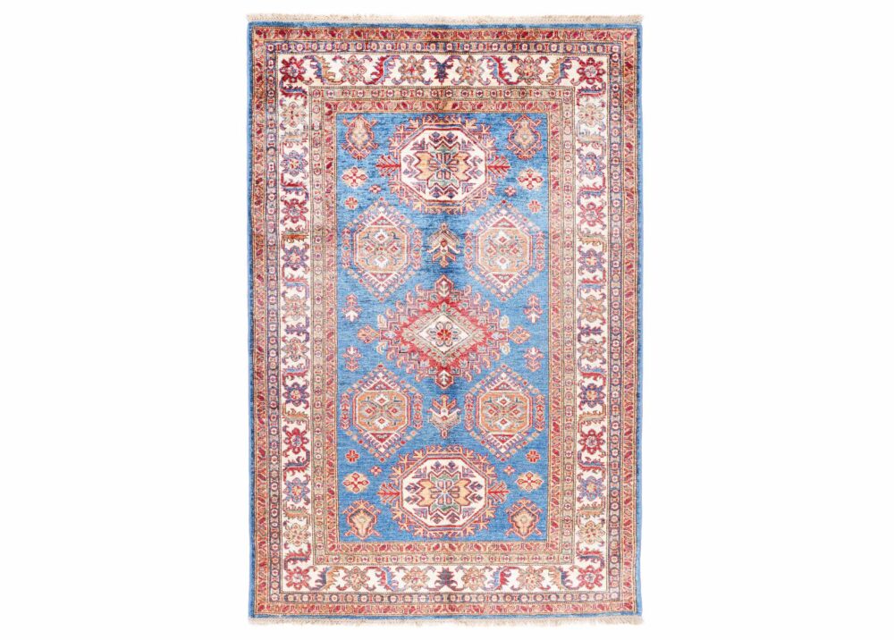 Traditional Sirvan Blue & Beige 6x4 Area Rug Hand-Knotted - Rugs Turkey