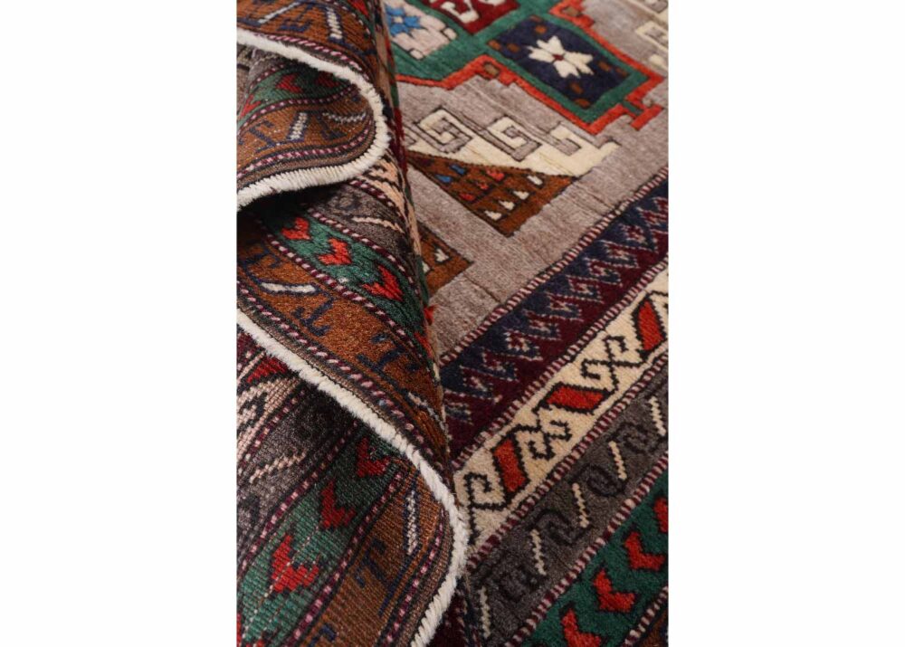 Traditional Vintage Mini Kars Kars Brown Outdoor Rug 4.4x3.8 ft - Rugs Turkey